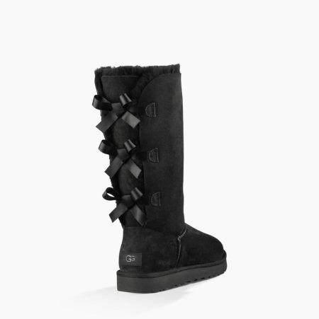 UGG Bailey Bow Tall II Black Boots for Women (NMBT78204)